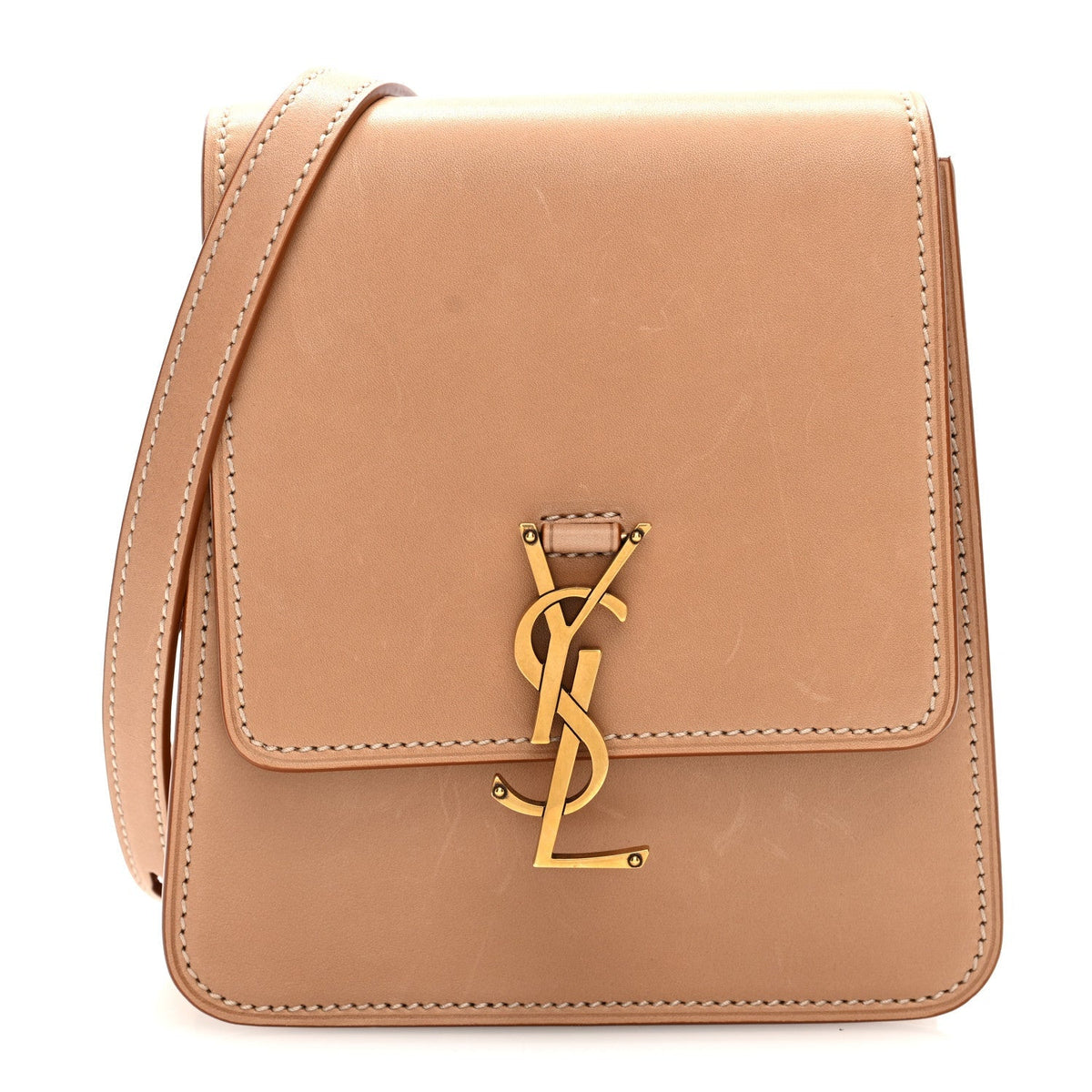 Smooth Calfskin North South Kaia Satchel Vintage Brown