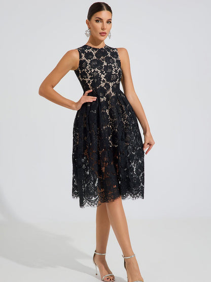 Piper Lace A-Line Midi Dress
