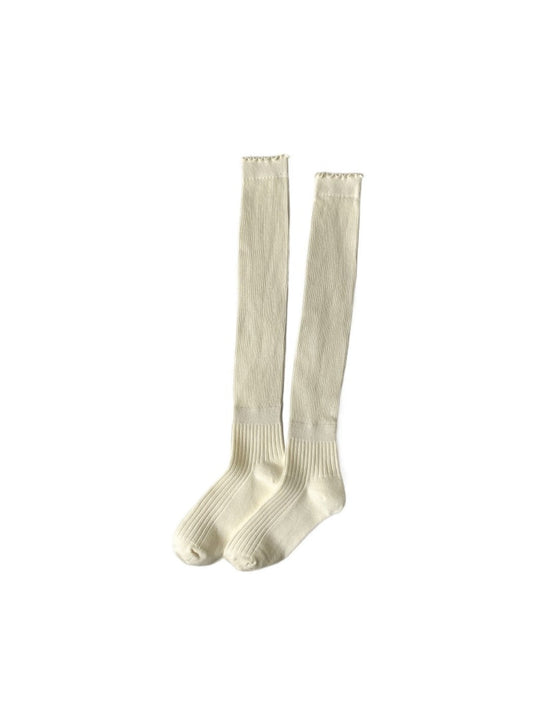Rufia - Basic Ribbed Knee-High Socks for Women