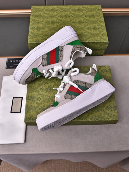 GG SNEAKERS SCREENER GREY LEATHER