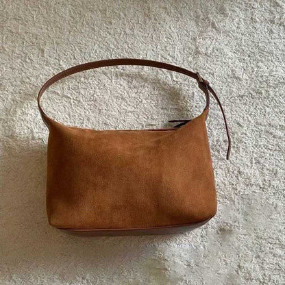 Vintage Suede Adjustable Shoulder Crossbody Bag