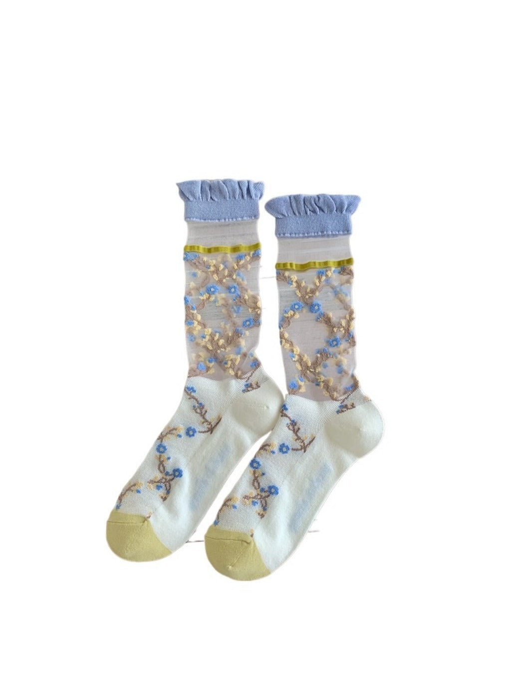 Rufia - Sheer Floral Lace Socks