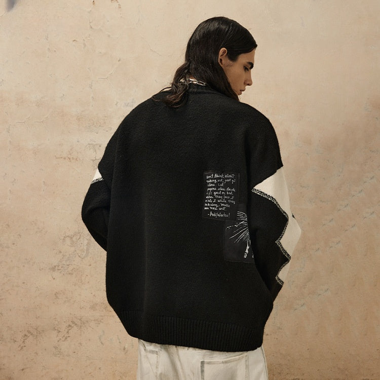 Slouchy Sweater Embroidery