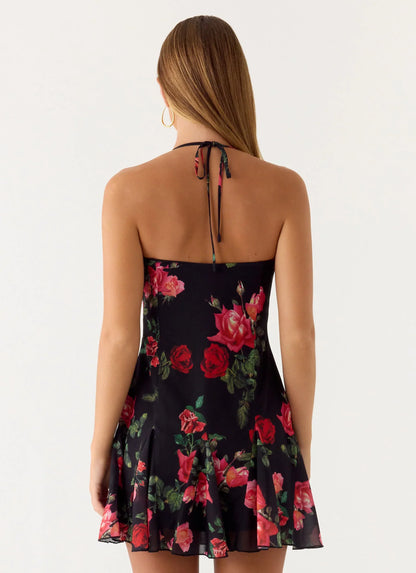 Nikyta Mini Dress - Midnight Bloom