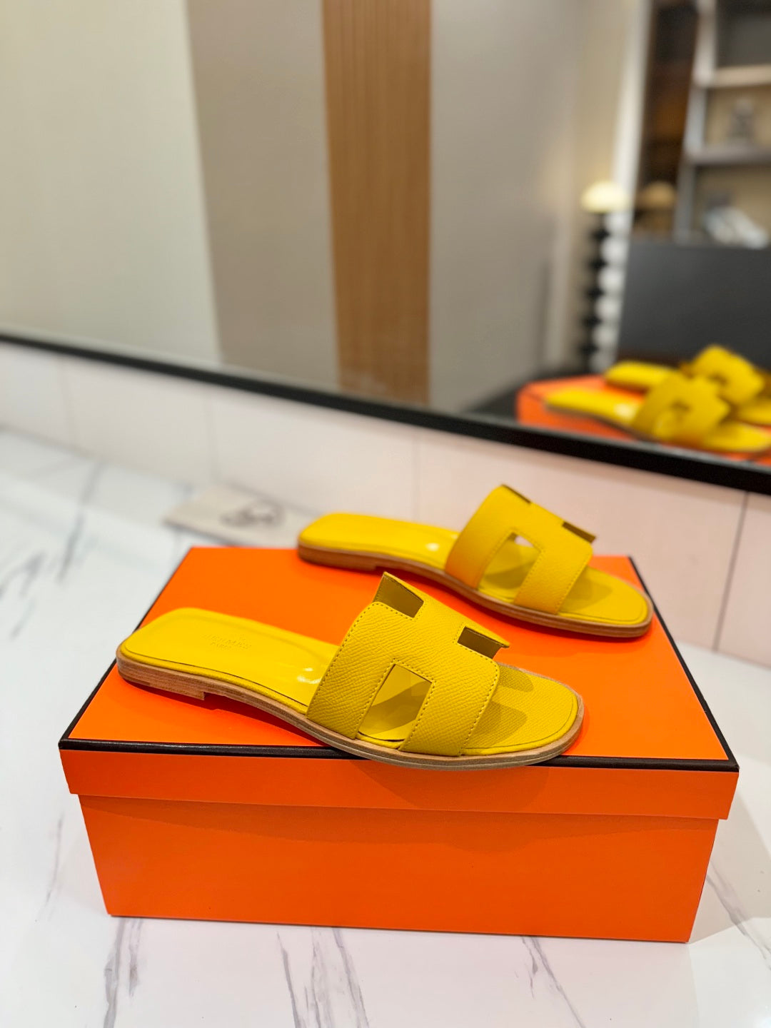 HM Oran Sandal Yellow Goatskin 294869