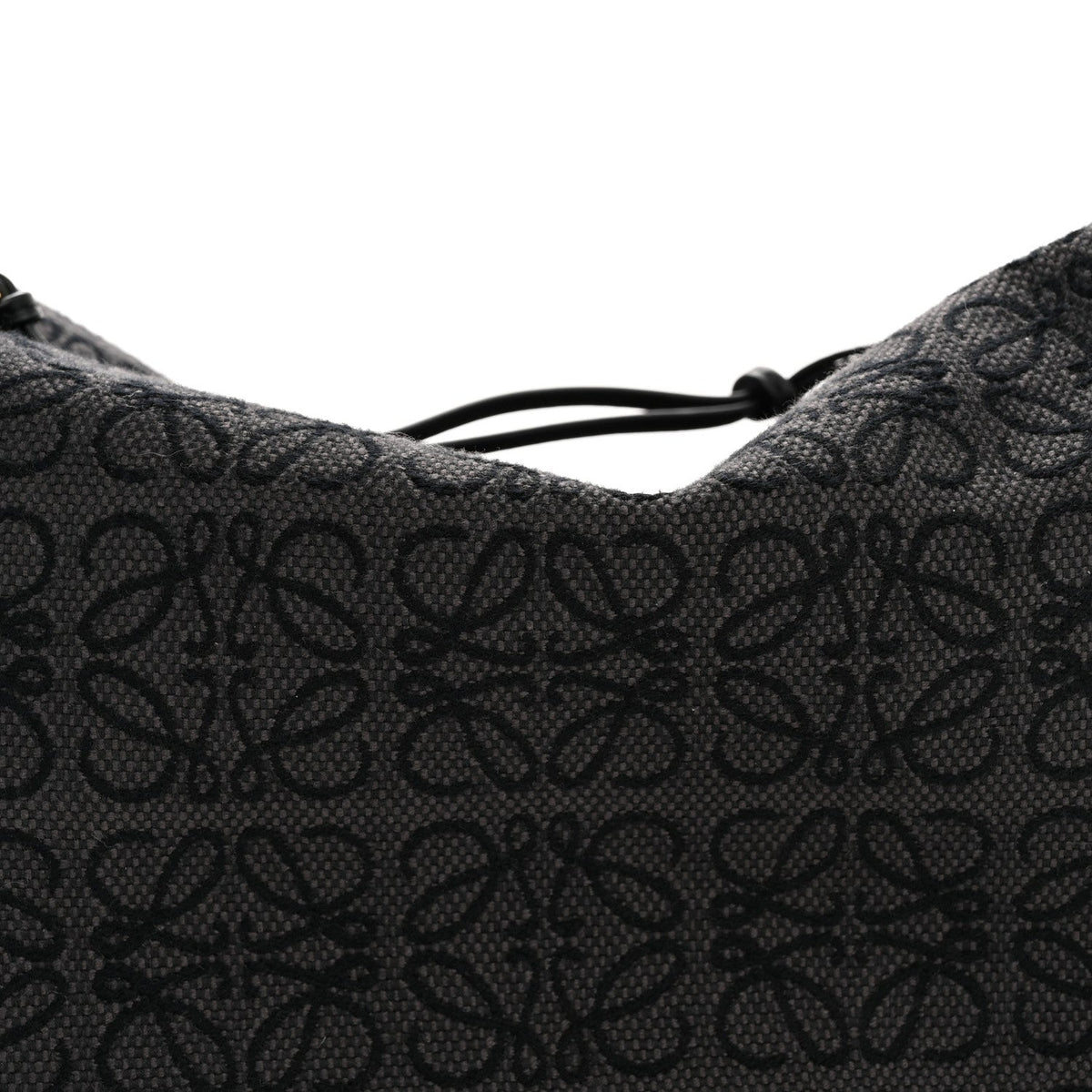 Jacquard Anagram Calfskin Medium Cubi Bag Anthracite Black