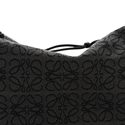 Jacquard Anagram Calfskin Medium Cubi Bag Anthracite Black