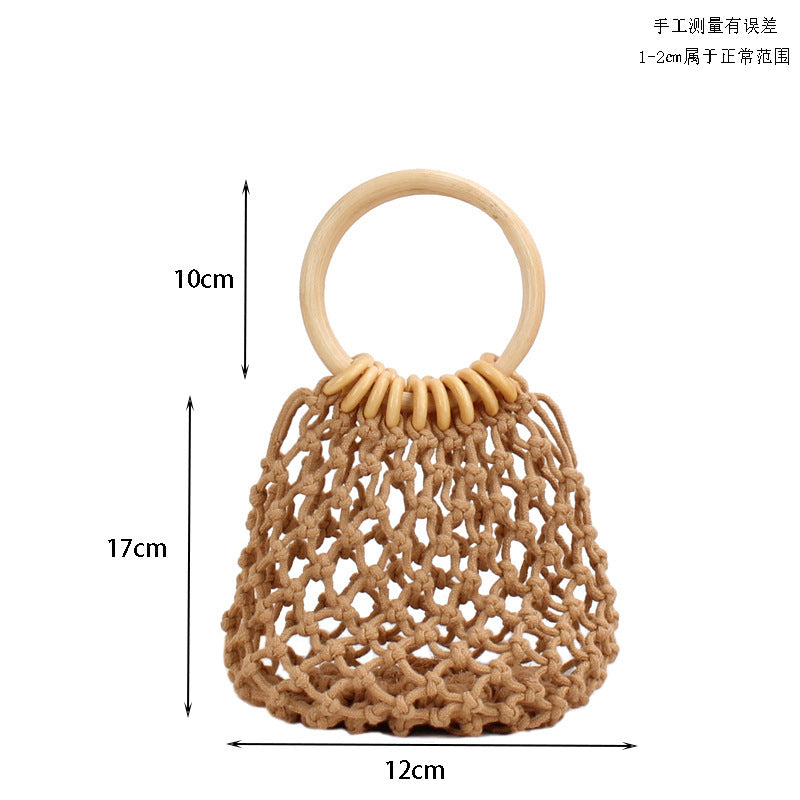 Crochet Market Bag Netted Hand-Woven Bag