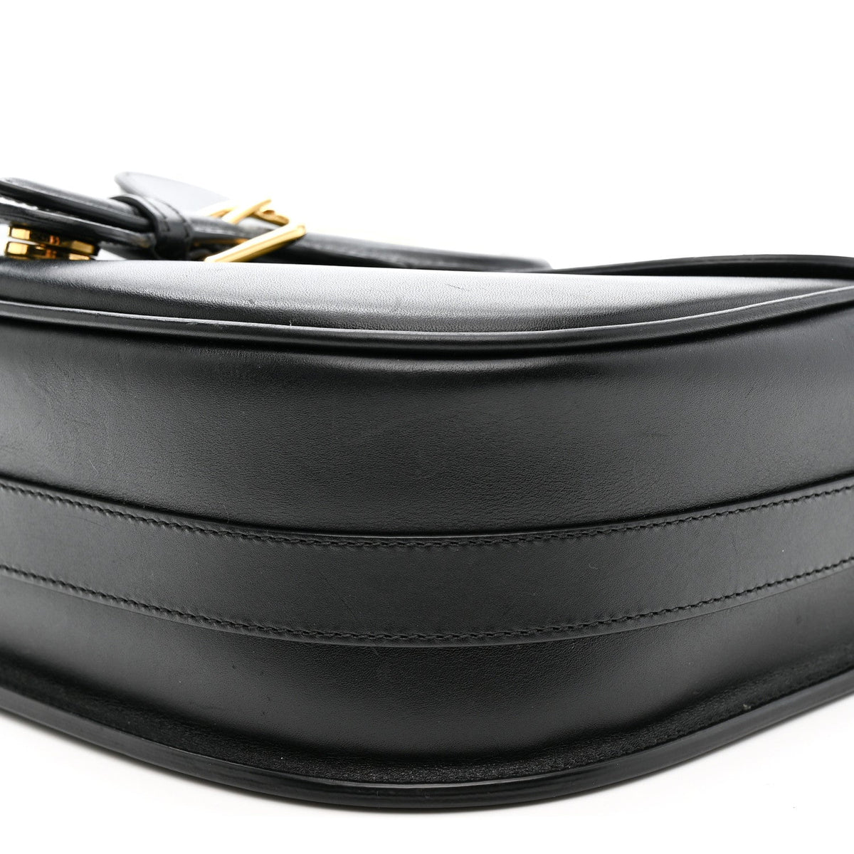 Box Calfskin Large Bobby Flap Black