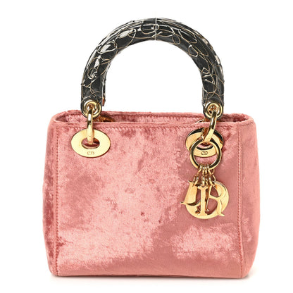Velvet Mini Lady Dior Rose
