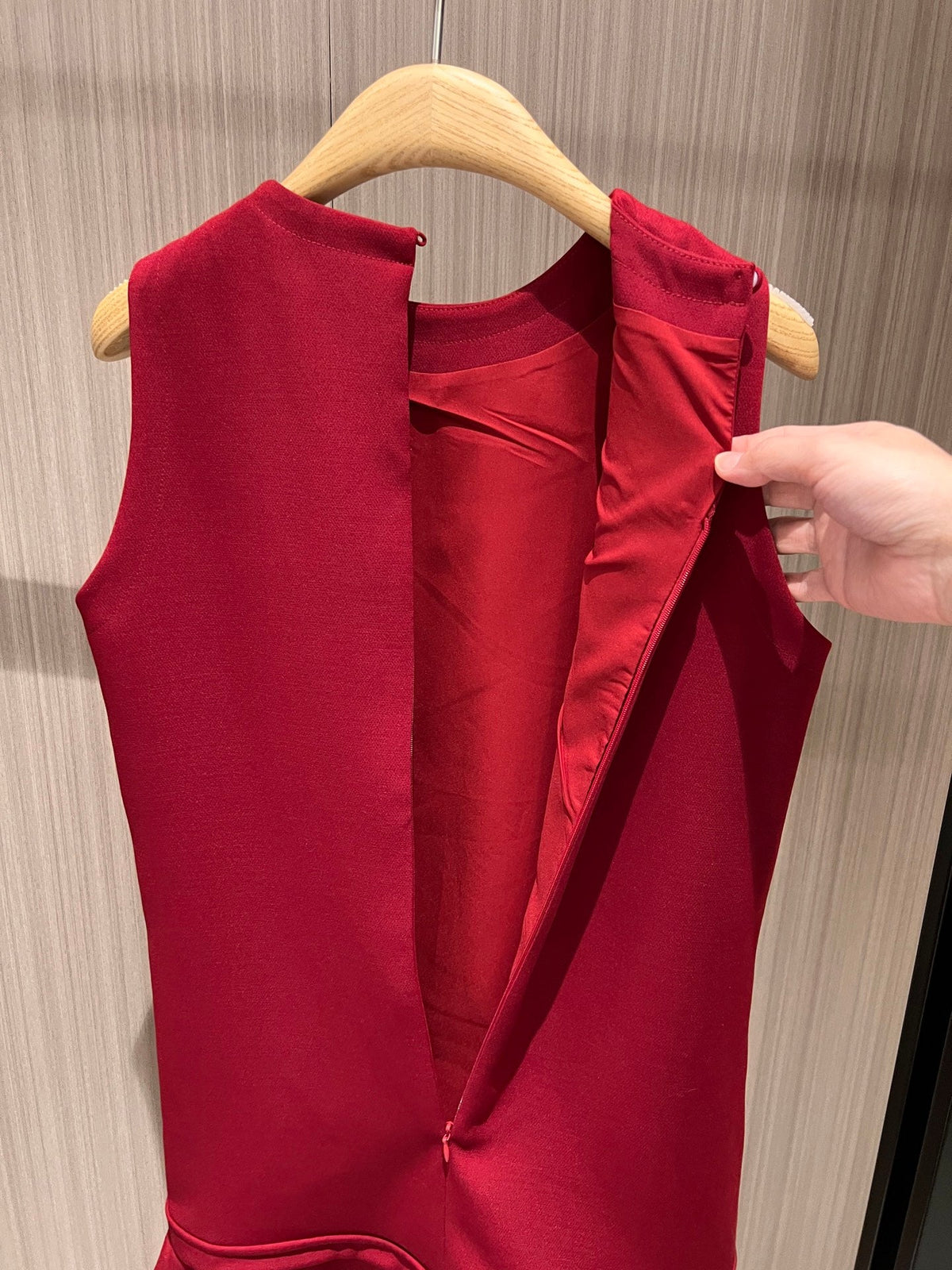 Gucci Sleeveless Vest Dress Red Polyester Fiber