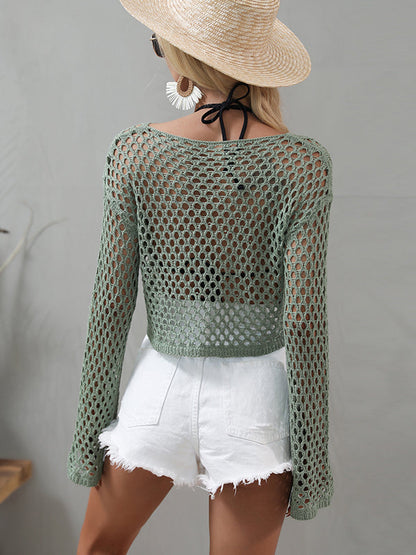 Original Casual Loose Hollow 5 Colors Sweater Top
