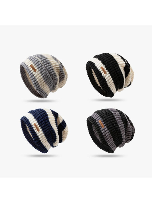 Haila - Cozy Striped Knitted Beanie for Women