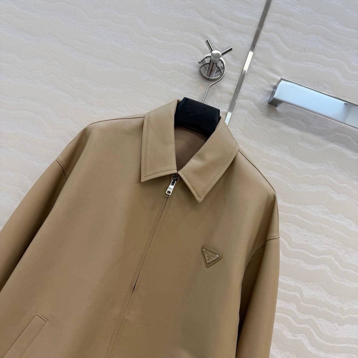 Prada Jacket Brown Leather 341211