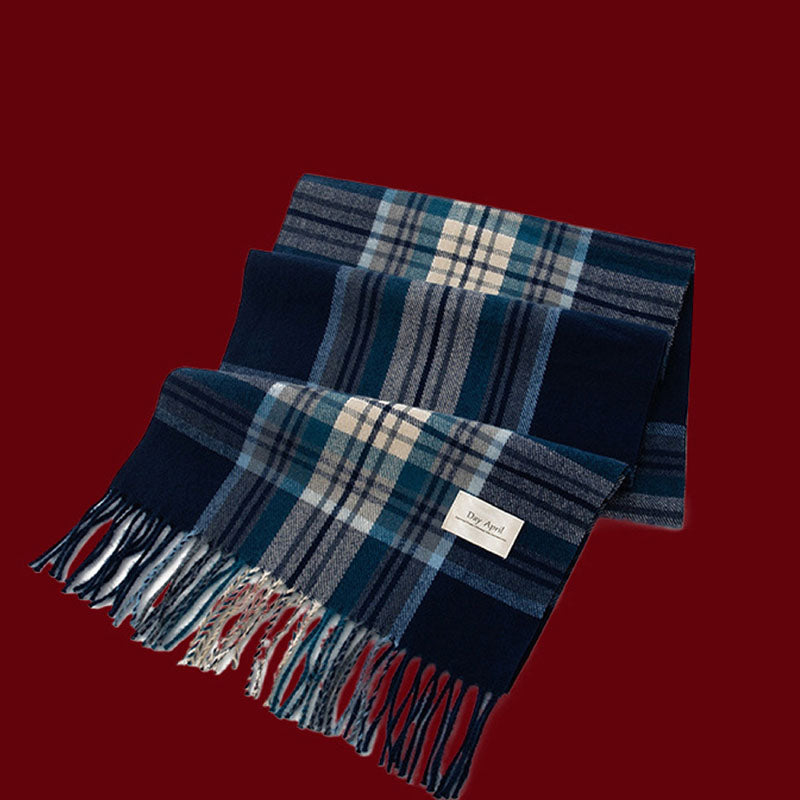Christamas Theme Plaid Soft Warm Winter Scarf