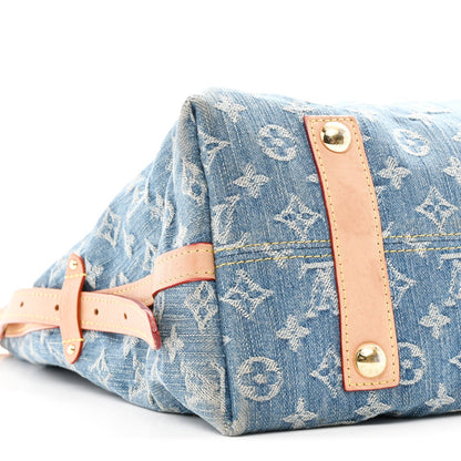 Monogram Denim CarryAll MM Blue
