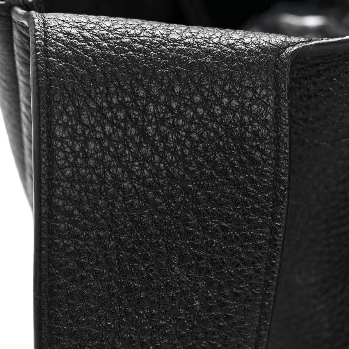 Grained Deerskin Bea Tote Black