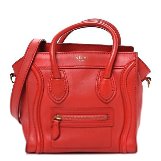 Smooth Calfskin Nano Luggage Red
