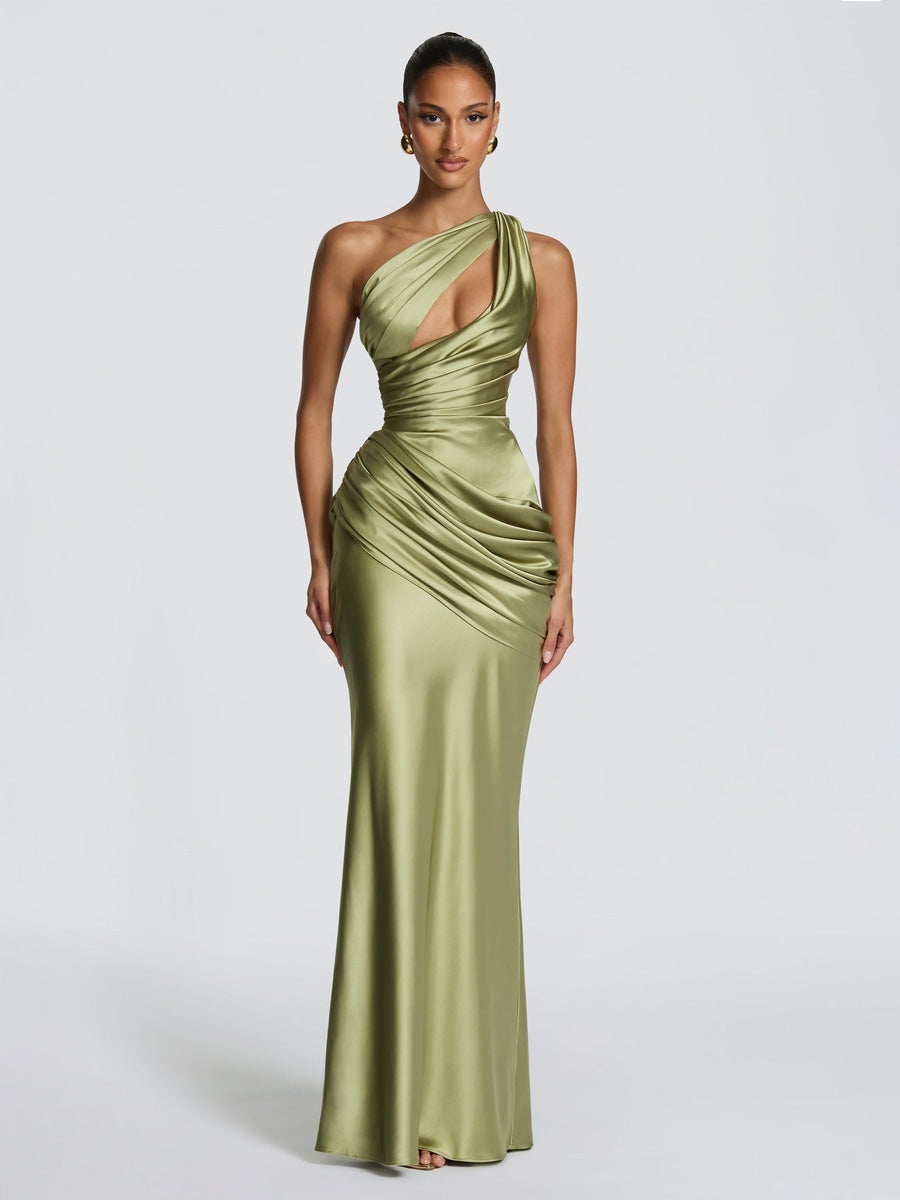 Ariella Satin Bodycon Maxi Dress