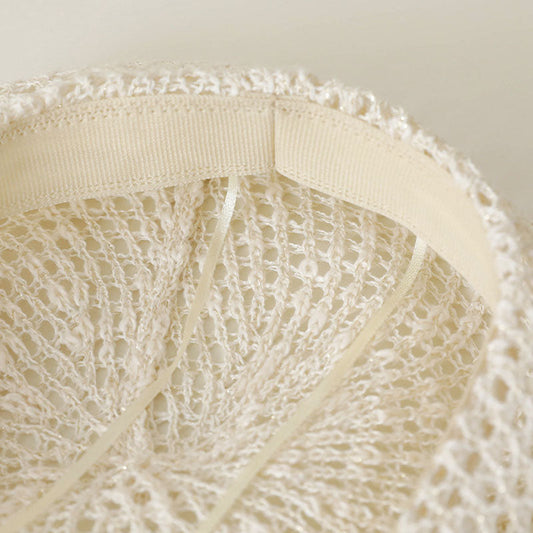 Elegant Solid Color Hollow Out Beret Hat