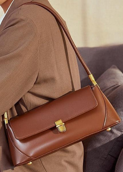 Leather Shoulder Bag Classic Rectangular Design