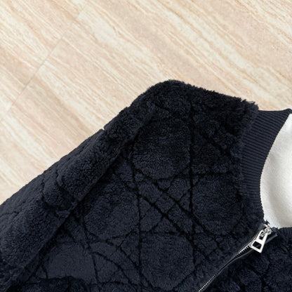 Dior 2025 Shearling Coat Black and Cream Wool Leather
