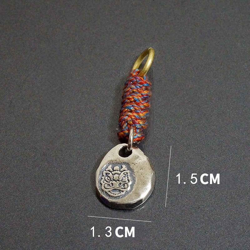 Small Pendant Sterling S925 Silver Accessories Tibetan Vajra Corpse Tuolin Master Wakes Up The Lion Hand Carry Vajra Pestle Ah Dun