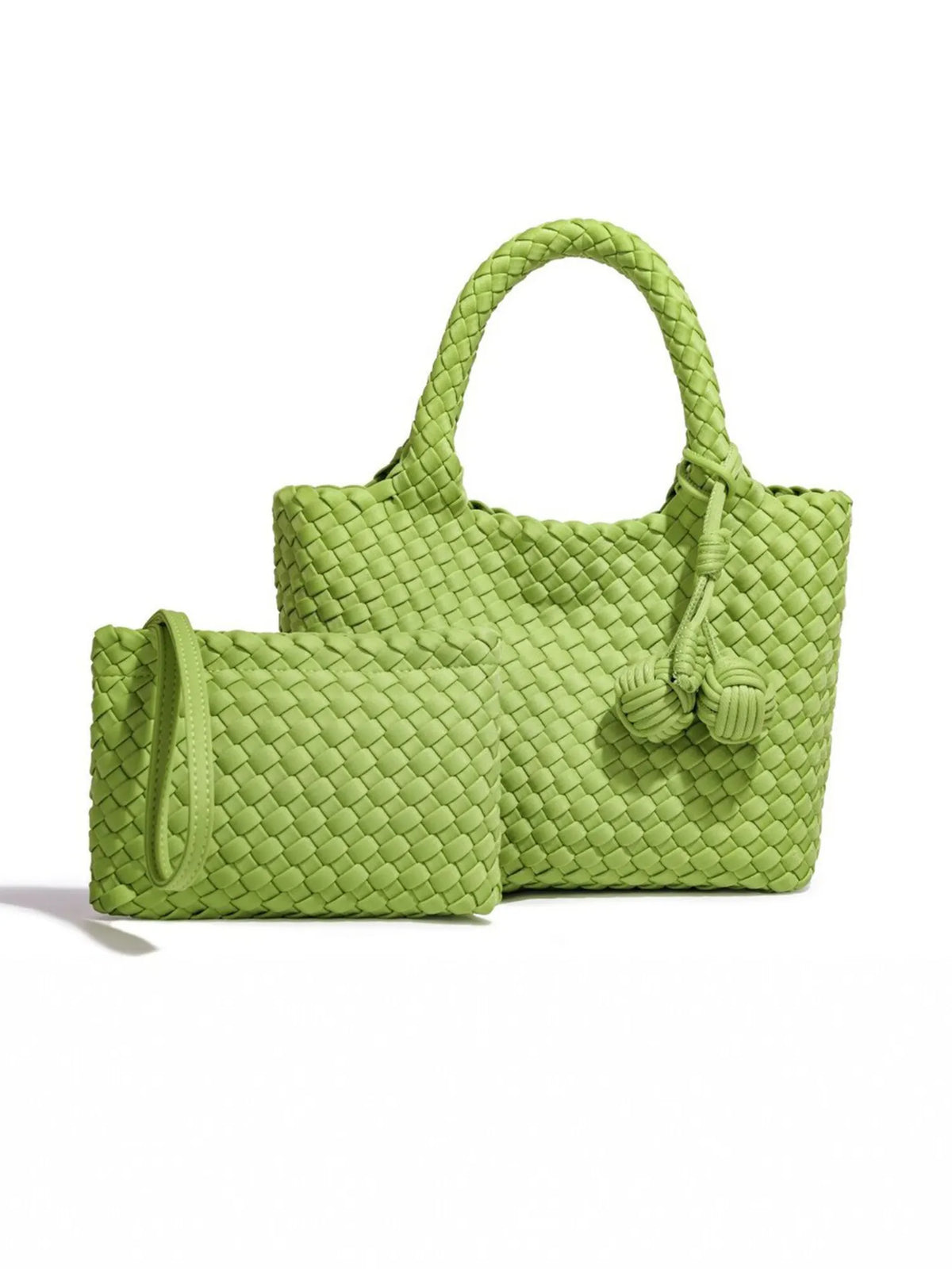 Zoey Woven Knot Tote Bag