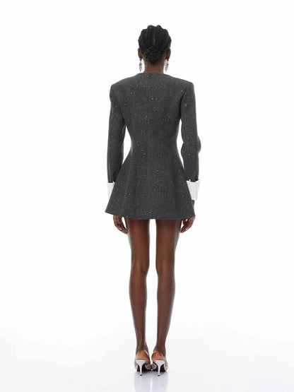 Delia Seuquined Tweed Mini Dress