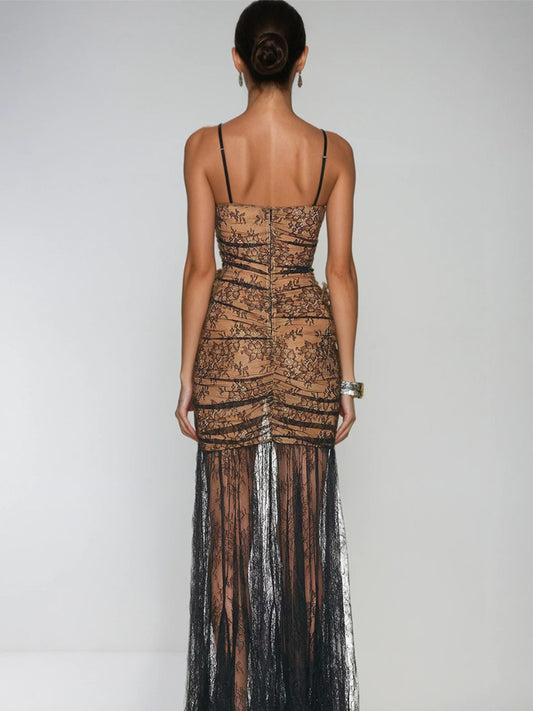 Camilla Spaghetti Lace Maxi Dress