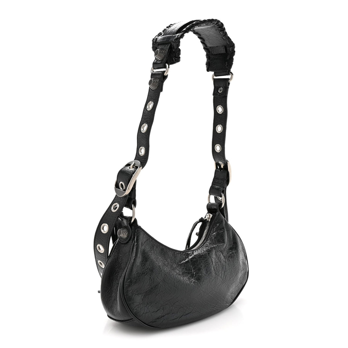 Agneau Arena Lunar New Year Graffiti Logo Le Cagole Shoulder Bag XS Black