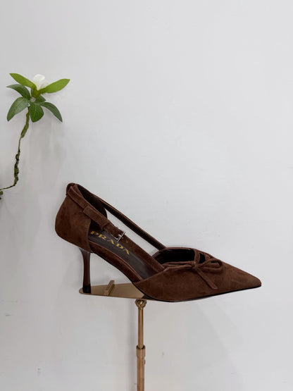 PRA 26SS Pumps 75 Dark Brown Suede 592351