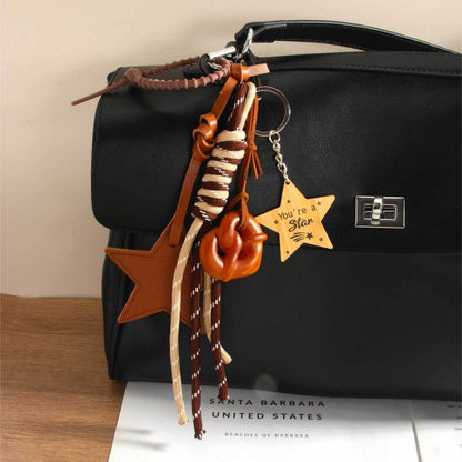 Star Rope Braided Keychain Bag Charms