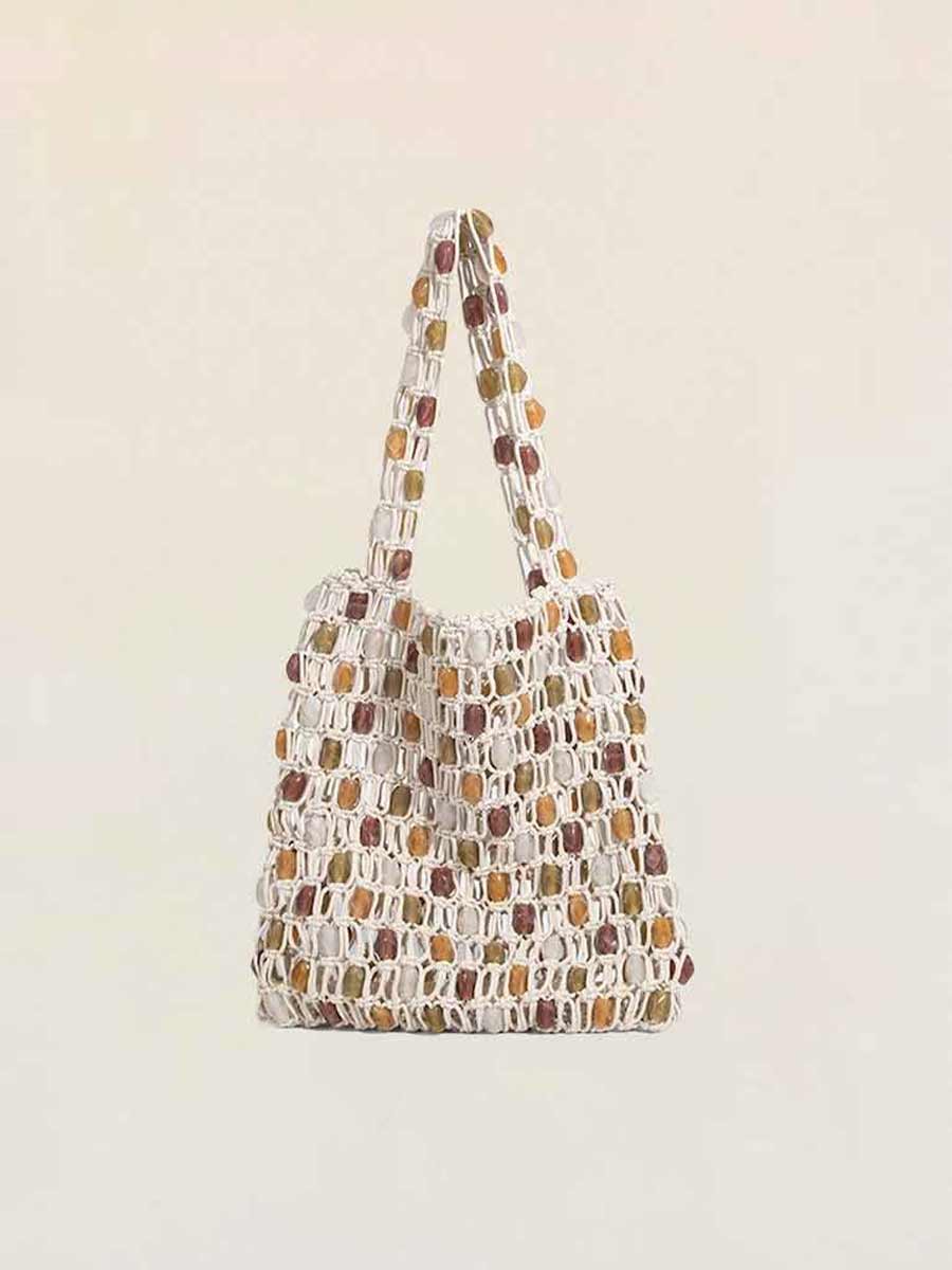 Coralie Multicolor Beaded Tote Bag