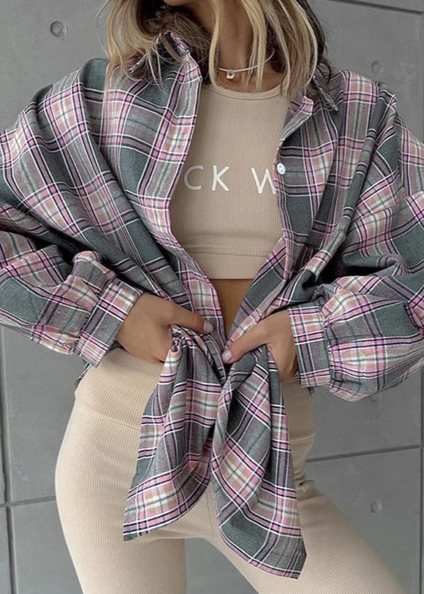 Soft Cotton Plaid Shirt Casual Colorful Design