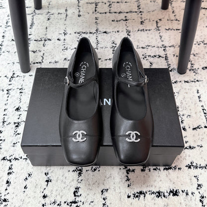 CC 25B MaryJane Shoes Black Sheepskin