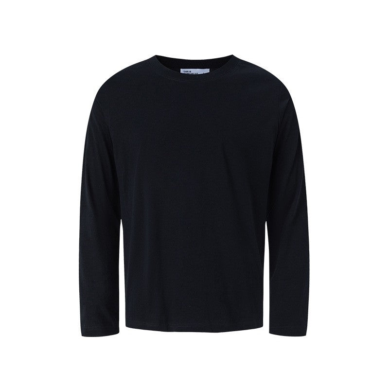 Solid Color Crew Neck Long Sleeve T-Shirt