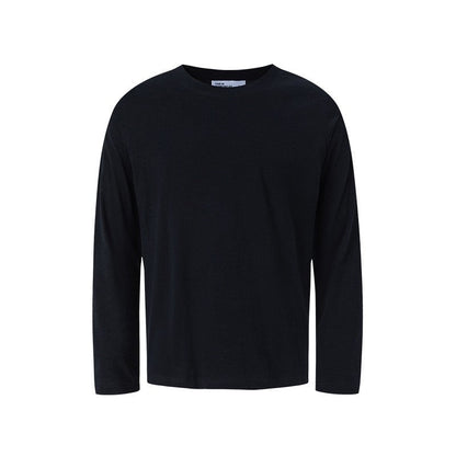 Solid Color Crew Neck Long Sleeve T-Shirt