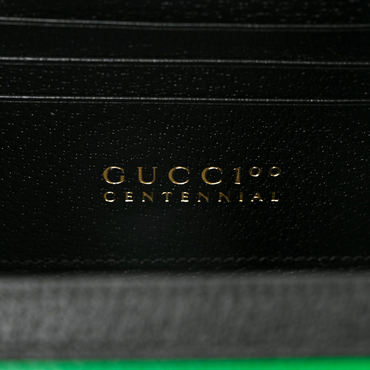 Grained Calfskin Gucci 100 Mini Bag Green