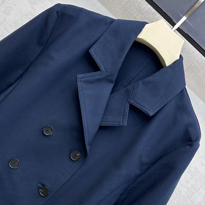 CD 26s Trench Coat Dark Blue Cotton 349778