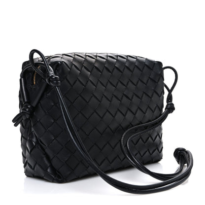 Nappa Intrecciato Small Loop Camera Bag Black