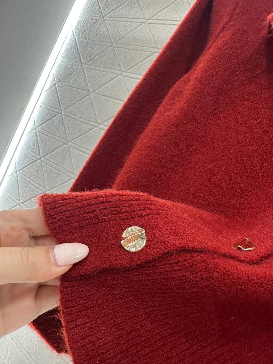 CC 26 Bow Knit Cardigan Red Wool 329957