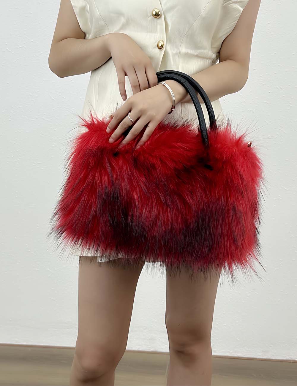 Fluffy Faux Fur Large Capacity Tote Handbag