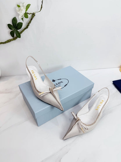 PRA 26SS Slingback 55 Ivory Beige Cowhide 592403