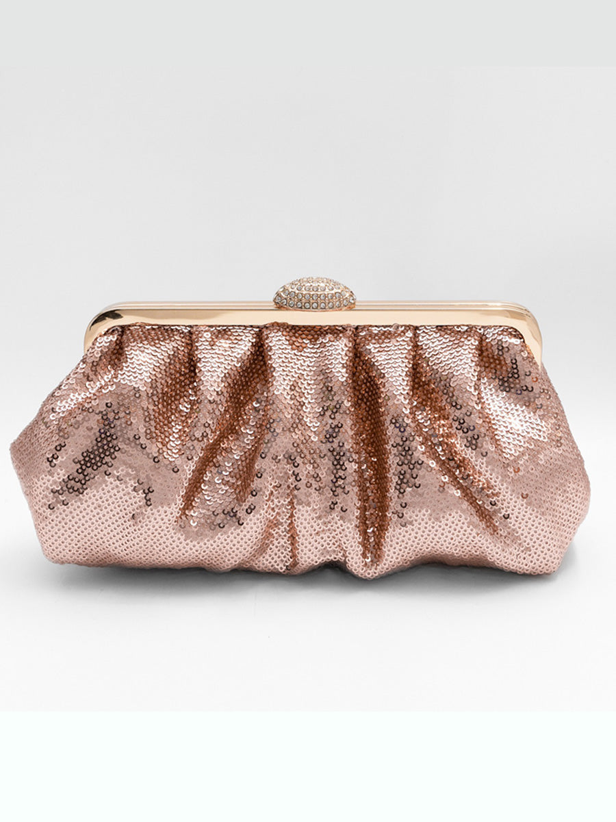 Ivana Fish-Scale Sequin Evening Bag