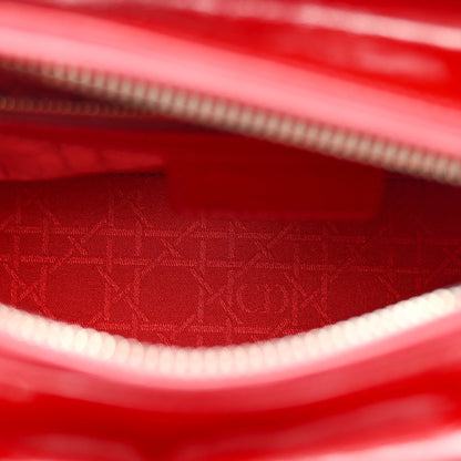 Patent Cannage Medium Lady Dior Red