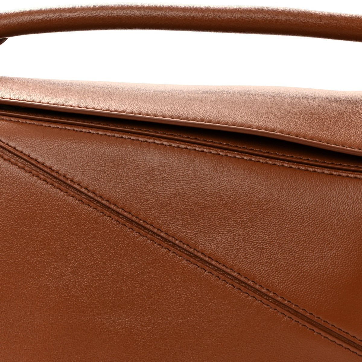 Nappa Lambskin Small Featherlight Puzzle Bag Pecan