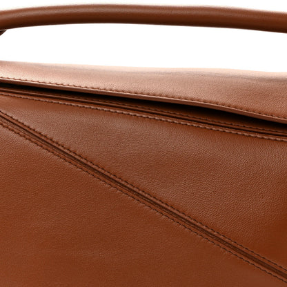 Nappa Lambskin Small Featherlight Puzzle Bag Pecan