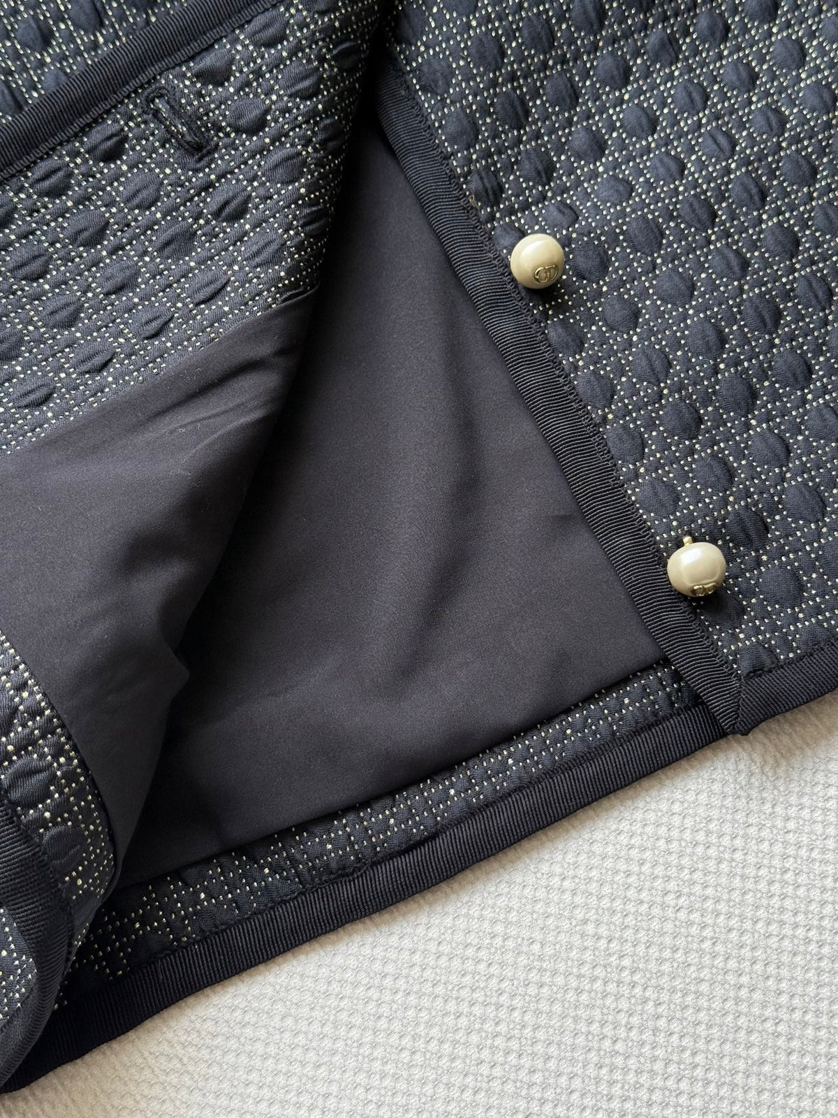 CD 25 Crew Neck Jacket Black Polyester Nylon