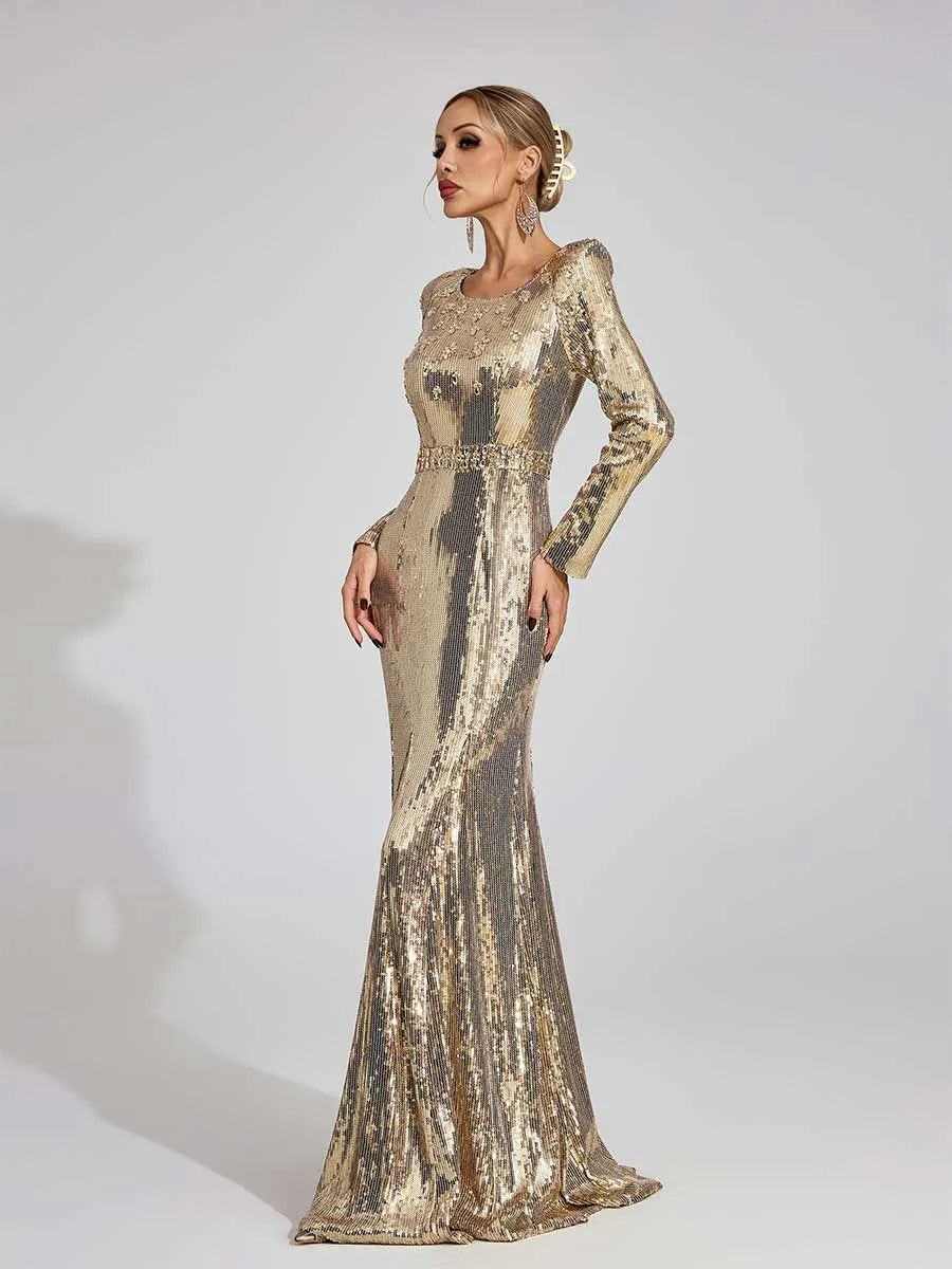 Alora Sequined Maxi Dress